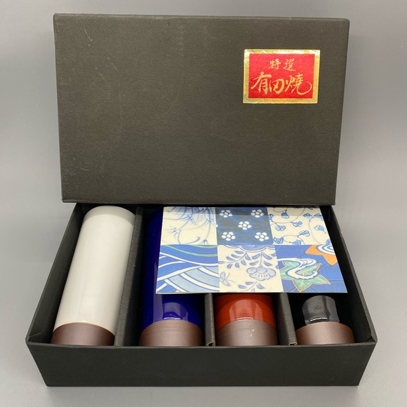 Vintage Specialty Arita Ware Set Of 4 Nishiyama Whiskey Cups. Ceramic. P#200360 - Picture 7 of 10